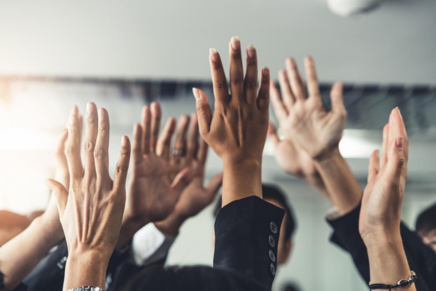 Yoga teaching session with instructor and students